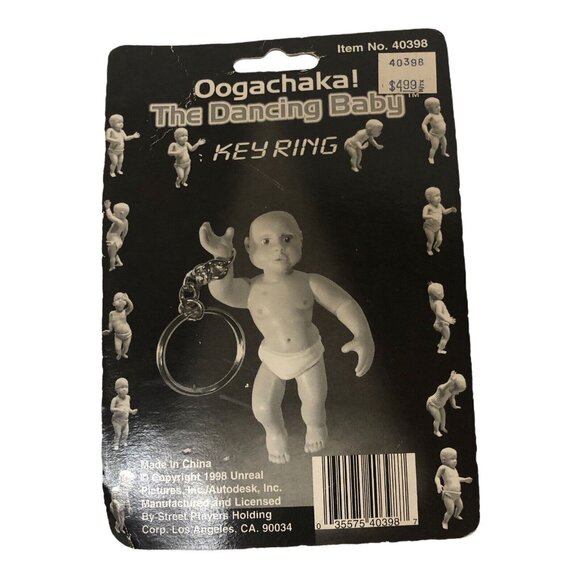Vintage The Original The Dancing Baby Keyring Oogachuka 40398 3 1/2" - Picture 3 of 3
